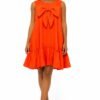 Bow-Front Ruffle Dress (1) Bow-Front Ruffle Dress