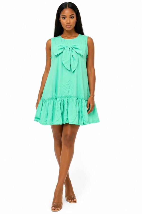 Bow-Front Ruffle Dress (3) Bow-Front Ruffle Dress