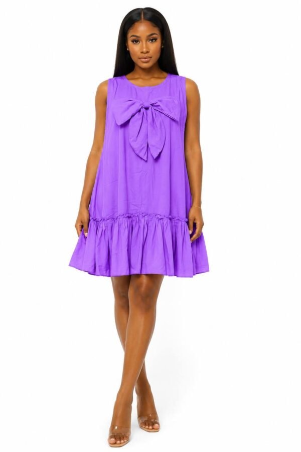 Bow-Front Ruffle Dress (4) Bow-Front Ruffle Dress