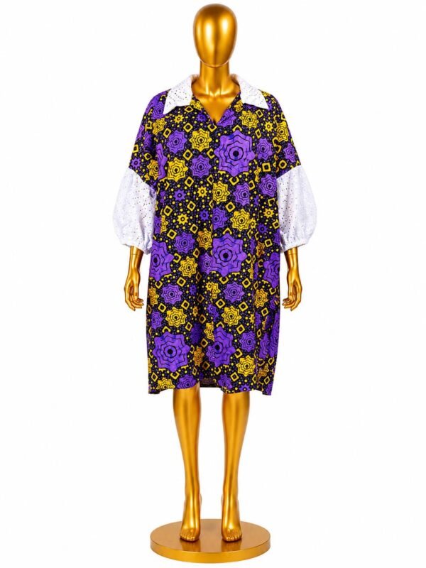 Short Bubu Dress With Lace Combo