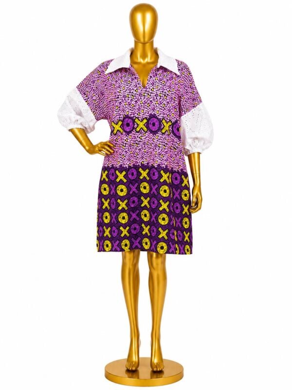 Short Bubu Dress With Lace Combo